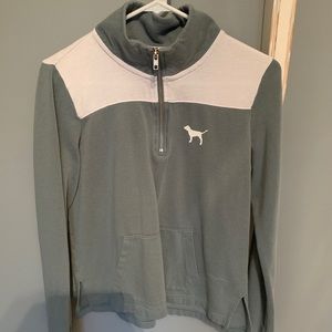 Women’s green half zip up
